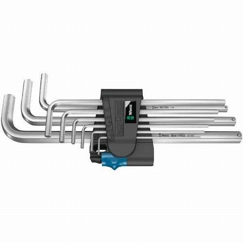 Wera Hex-Plusロング六角棒レンチセット 9本組　ホールド機能（ホールドファンクション）付...
