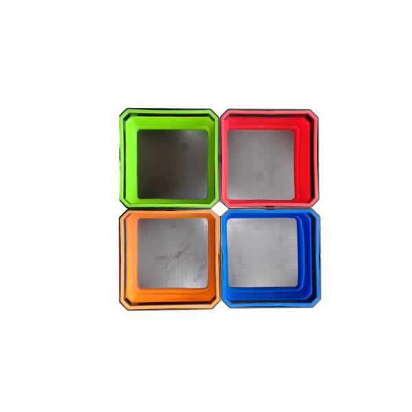 シリコン強力マグネットトレー4個セット（イエローグリーン/ブルー/レッド/オレンジ）I0056