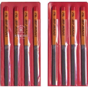 ツボサン　組ヤスリ　８本組　平　荒目〔HI008-01〕HI00801