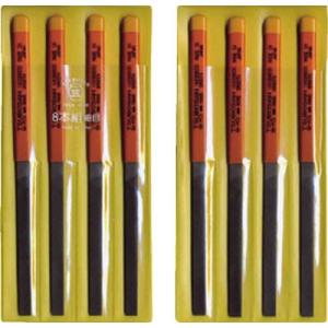 ツボサン　組ヤスリ　８本組　平　細目〔HI008-03〕HI00803