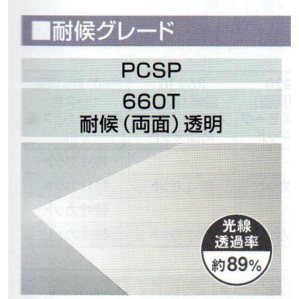 ポリカーボネート板PCSP 透明660T  厚3mm ご希望サイズにカット（1平方メートル単価）タキ...