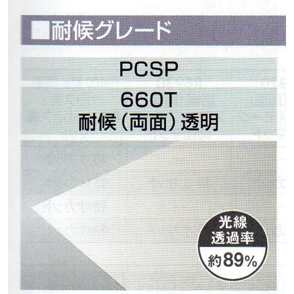 ポリカーボネート板1枚　PCSP 660T耐候（両面） 厚6mm 透明タキロンシーアイ