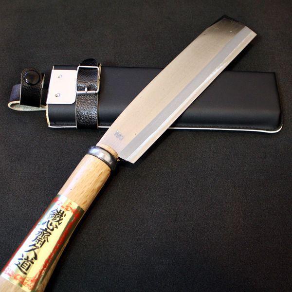 鉈5.5寸（165mm） 片刃 鉄心斎久道作