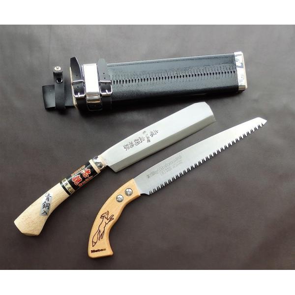 ナタ・鋸セット二丁差し（ 165mmｘ240mm）鉈は土佐の一級品