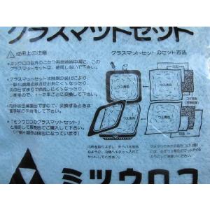 グラスマット2枚セット 豆炭こたつ用上下 ミツ...の詳細画像2