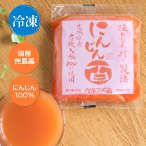 無添加 人参ジュース 冷凍 無農薬 100g×30袋 採れたてすり搾り製法 国産 にんじんジュース ニンジンジュース 採れたてすり搾り製法