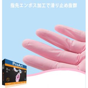 ニトリル手袋 ピンク 厚手 純ニトリル【 80...の詳細画像1