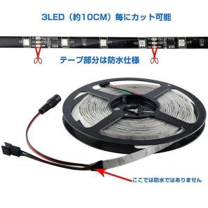 光が流れるRGB LEDテープライト 5m 防...の詳細画像3