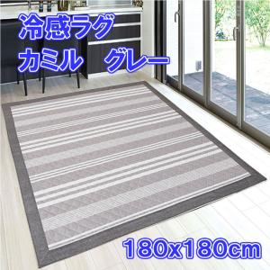 接触冷感 ラグ 2畳 カミル ひんやり 夏カーペット 冷たい 気持ちいい デザイン かわいい