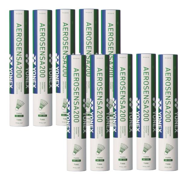 ヨネックス(YONEX)　AS-200　エアロセンサ200　10ダース(120球)　バドミントンシャ...