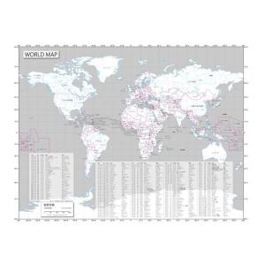 proceedx　学習ポスター　0260　世界地図（学習用白地図）　送料無料　勉強部屋　教室　壁掛け　小学　中学　高校