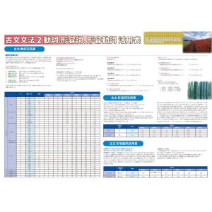 proceedx　学習ポスター　10044　古文　文法2　動詞、形容詞、形容動詞活用表　送料無料　勉強部屋　教室　壁掛け　中学　高校｜proceedx