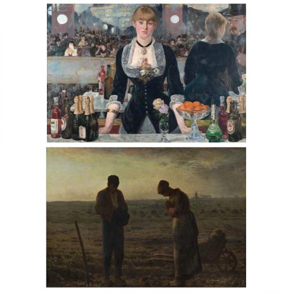 proceedx　名画 3131 絵画お値打ち２枚セット11　マネ　ミレー　A3サイズ　送料無料　　...