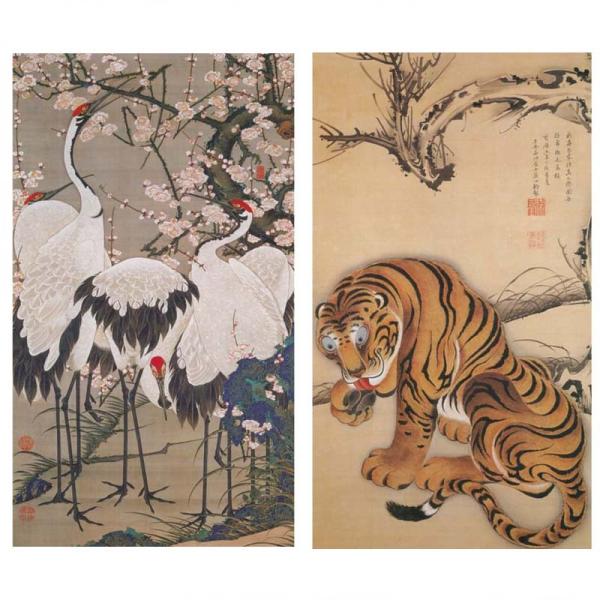 proceedx　名画 3137 絵画お値打ち２枚セット17　伊藤若冲　プレゼント