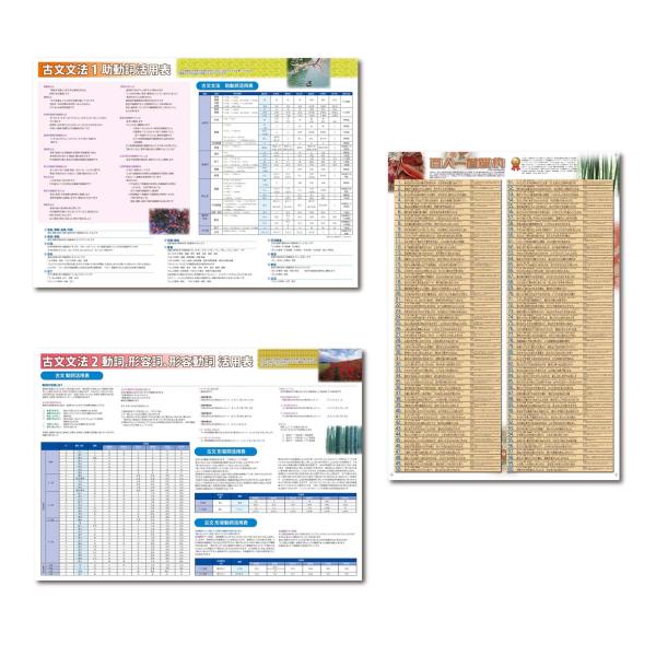 proceedx 3223古文と百人一首で日本の心を学ぶ！お値打ち3枚セット 日本製