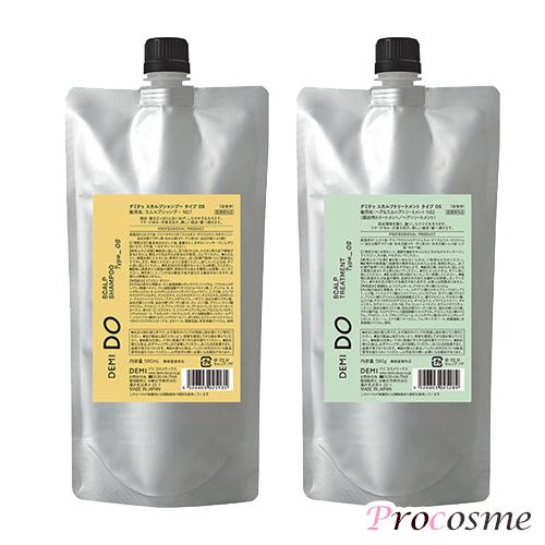 デミドゥ スカルプシャンプー タイプOS 詰替え 500ml + スカルプトリートメント タイプOS...