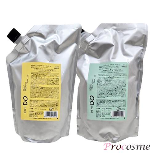 デミドゥ スカルプシャンプー タイプOS 詰替え 1000ml + スカルプトリートメント タイプO...