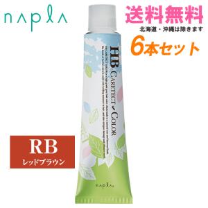 ナプラ HBケアテクトカラー グレイファッション レッドブラウン 第1剤 80g×6本｜同色6本セット 送料無料｜procosme