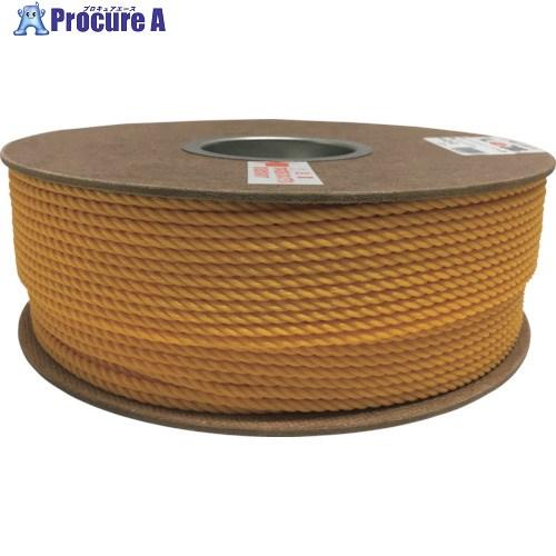 ユタカメイク ロープ PEカラーロープドラム巻 4φ イエロー  ■▼102-3392 RE-80 ...