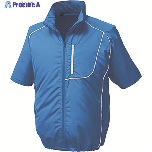 空調服 ポリ製半袖ウエアのみ ブルー 4L  ▼102-4281 KU91720-C04-S6  1...