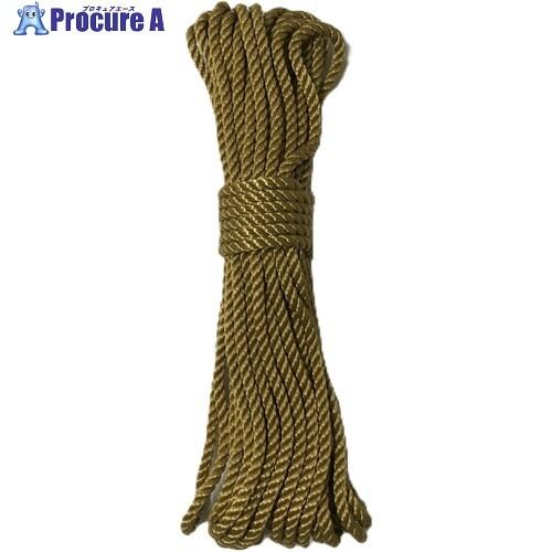 ユタカメイク ロープ パイレンカラーロープ 4φ×8m ゴールド  ■▼112-9096 A-80 ...