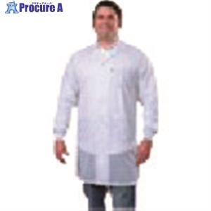 DESCO スモック 実験室コート ニット袖口 白 3XL ■▼113-3328 73636 1着
