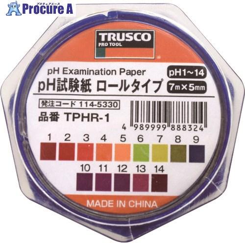 TRUSCO pH試験紙 ロールタイプ 7mm×5M Ph1〜14  ▼114-5330 TPHR-...