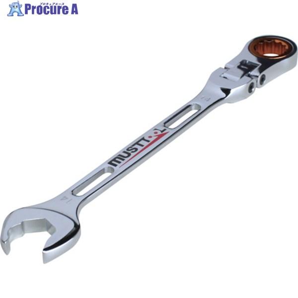 MUSTTOOL ダブルフレキ軽量ギアレンチ 14mm IM-DFGK14  ▼114-6683 1...