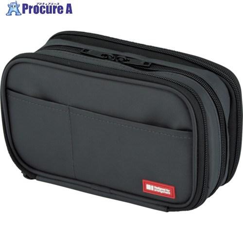 LIHIT ペンケース(ブックタイプ)トリプル 黒  ▼115-0164 A7556-24  1個