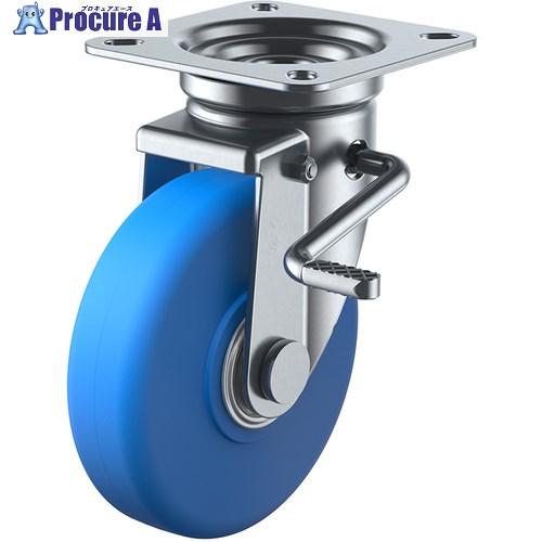 ユーエイ プレート式 自在 キャスター モノマーキャストナイロン 車輪径130mm ストッパー付き ...