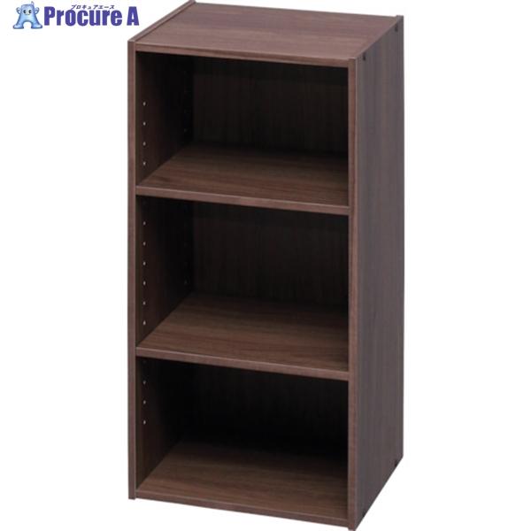 IRIS 250469 モジュールボックス可動棚 ウォールナット  ▼121-6585 MDB-3K...