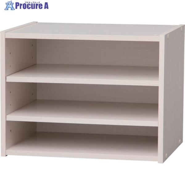 IRIS 227791 スタックボックス 可動棚付き  ▼121-6658 STB-400T-WH ...