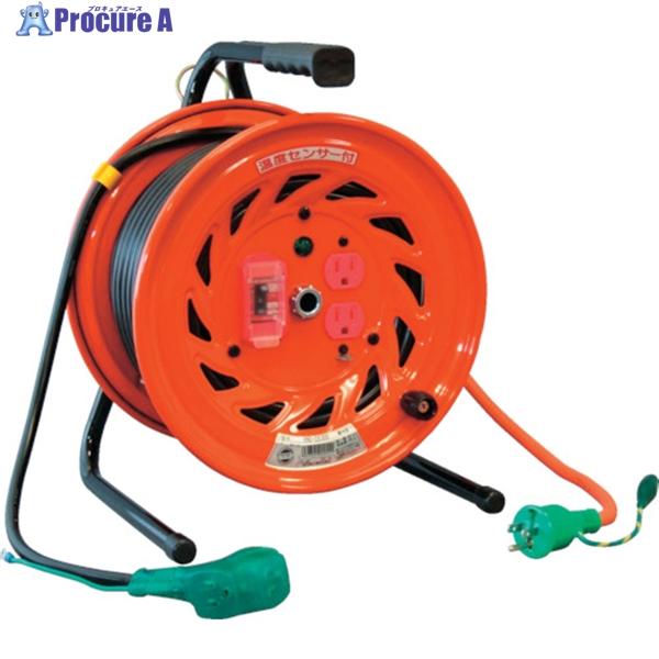 NICHIDO 電工ドラム びっくリール 過負荷漏電保護兼用ブレーカ付 30m  ▼125-5606...