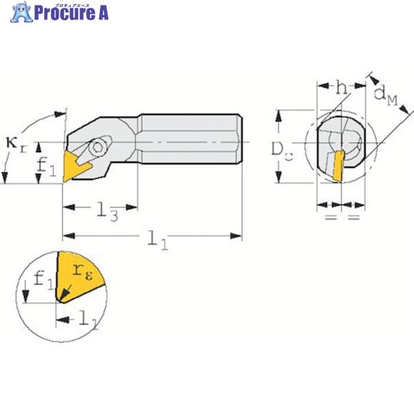 SANDVIK T-Max S ポジチップ用ボーリングバイト(210)  ▼128-6218 S16...