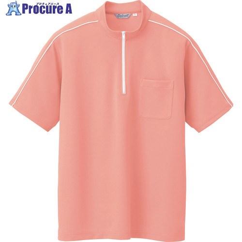 アイトス 半袖クイックドライジップシャツ(男女兼用) ピンク M  ■▼145-0758 CL300...