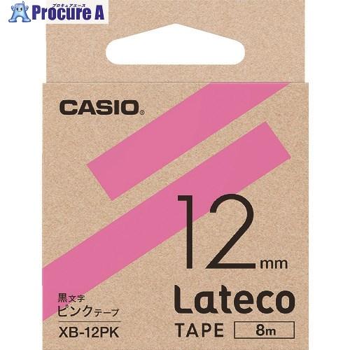 カシオ ラテコ(Lateco)専用詰め替えテープ 12mm ピンクテープに黒文字  ▼160-650...