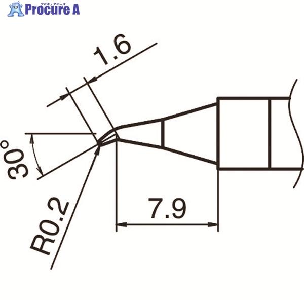 白光 こて先 0.2JS型  ▼164-1331 T36-JS02  1本