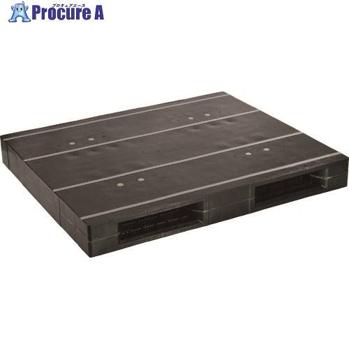 NPC プラスチックパレットZR-1113E-RR 両面ニ方差し 黒  ■▼175-4543 ZR-...