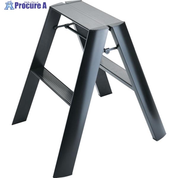 ハセガワ 踏台 ルカーノ 2ステップ ブラック(17018)  ▼201-2093 ML2.0-2(...