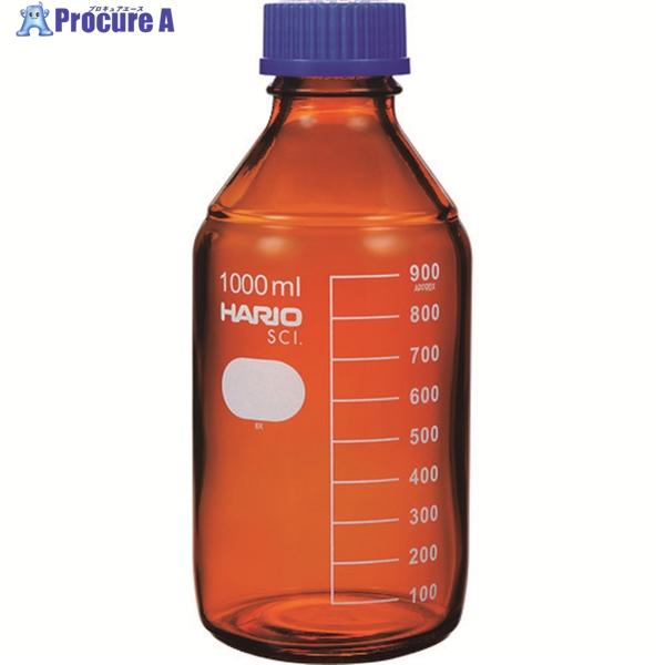 HARIO ボトル 耐熱ねじ口瓶(茶) 1000ml  ▼206-5659 NBB-1L-SCI  ...