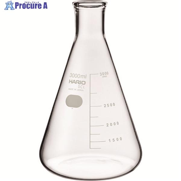 HARIO 三角フラスコ 目安目盛付 3000ml  ▼206-5675 SF-3L-SCI  1個