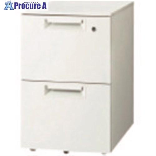 PLUS 740139)キャビネット2段 JS-046SC-A2 ホワイト  ■▼209-5083 ...