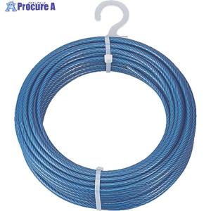 TRUSCO メッキ付ワイヤーロープ PVC被覆タイプ Φ4(6)mmX30m  ▼213-4951 CWP-4S30 (4MMX30M)  1巻｜プロキュアエース