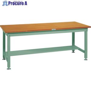 TRUSCO HW型作業台 1800X750XH740 緑  ■▼240-9151 HW-1800 GN(グリーン)