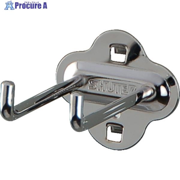 SHUTER パンチングパネル用L字フックダブル 80mm(10個入り)  ▼244-6336 HK...