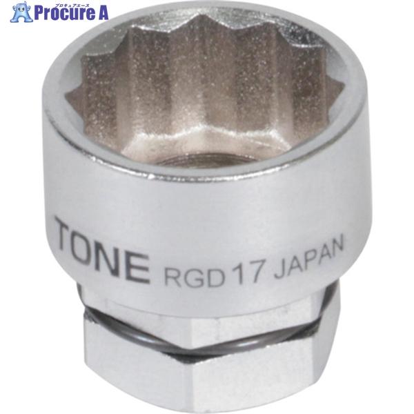 TONE ソケット(12角・めがね用) 対辺寸法16mm 全長22mm  ▼250-2907 RGD...