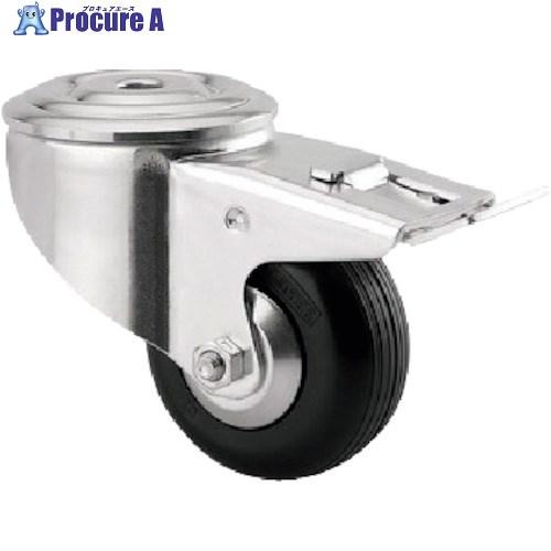 テンテキャスター ボルト穴式キャスター“ALPHA”(ゴム車) φ80 自在式(トータルロック付) ...