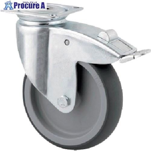 テンテキャスター プレート式キャスター“AGILA”(エラストマー車) φ75 自在式(トータルロッ...