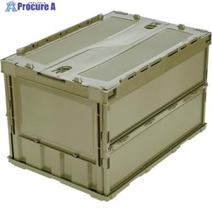 薄型オリコン50L グレー TR-C50B GY 5個セット トラスコ中山 TRUSCO 薄型折りたたみコンテナ 50L グレー TR-O50B GY 1