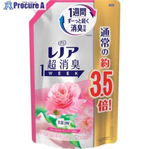 P＆G レノア 超消臭1WEEK 柔軟剤 フローラルフルーティーソープ 詰め替え 超特大 1390mL  ▼269-8390 928298  1本｜procure-a